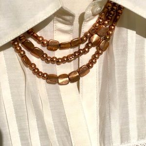 Bronze beaded necklace